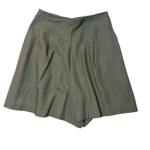 Vintage Sisley Italy Wool Culotte Shorts Y2K Tailored Wide Leg Italian Sz 30